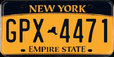NY license plate GPX4471