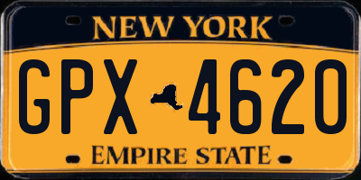 NY license plate GPX4620