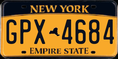 NY license plate GPX4684