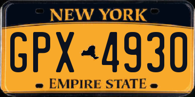 NY license plate GPX4930