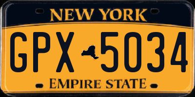 NY license plate GPX5034