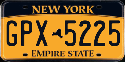 NY license plate GPX5225