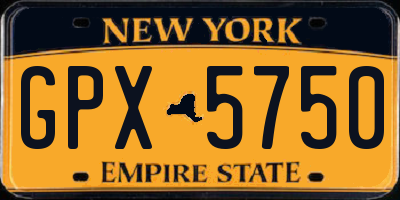 NY license plate GPX5750