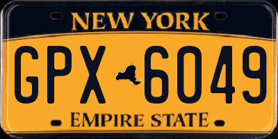 NY license plate GPX6049