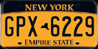 NY license plate GPX6229