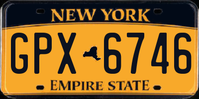 NY license plate GPX6746