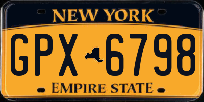 NY license plate GPX6798