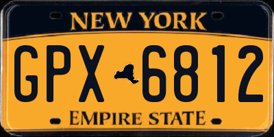NY license plate GPX6812