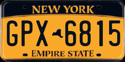 NY license plate GPX6815