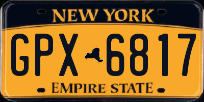 NY license plate GPX6817