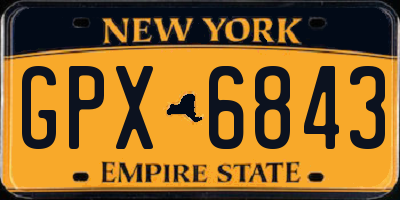 NY license plate GPX6843
