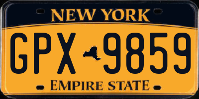 NY license plate GPX9859
