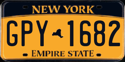 NY license plate GPY1682