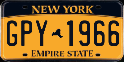 NY license plate GPY1966