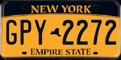 NY license plate GPY2272