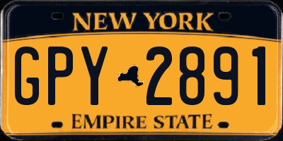 NY license plate GPY2891