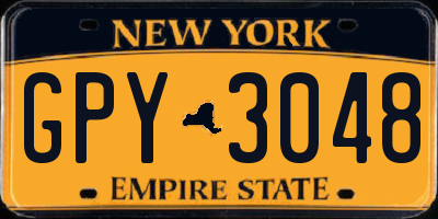 NY license plate GPY3048