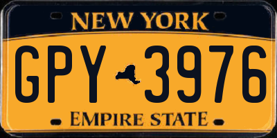 NY license plate GPY3976