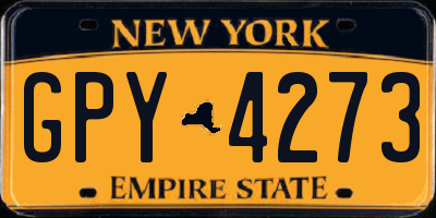 NY license plate GPY4273