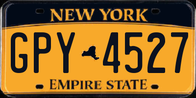 NY license plate GPY4527