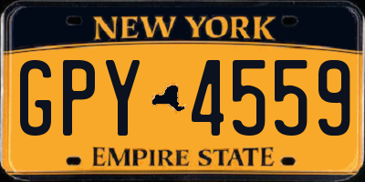 NY license plate GPY4559