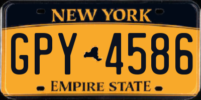 NY license plate GPY4586