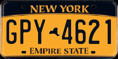 NY license plate GPY4621