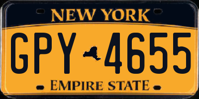 NY license plate GPY4655