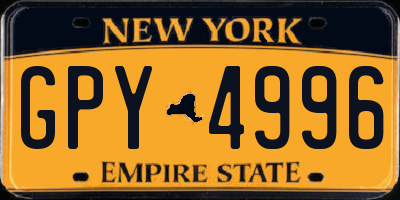 NY license plate GPY4996
