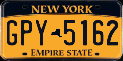 NY license plate GPY5162