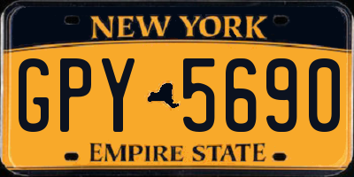 NY license plate GPY5690