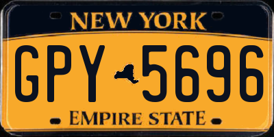 NY license plate GPY5696