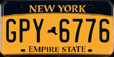 NY license plate GPY6776
