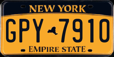 NY license plate GPY7910