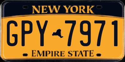 NY license plate GPY7971