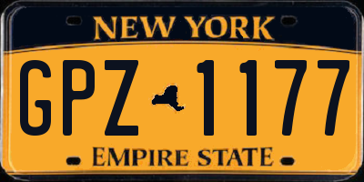 NY license plate GPZ1177