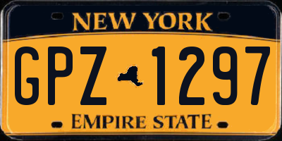 NY license plate GPZ1297