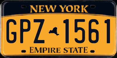 NY license plate GPZ1561