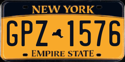 NY license plate GPZ1576