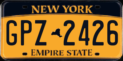 NY license plate GPZ2426