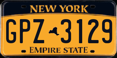 NY license plate GPZ3129