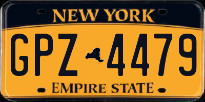 NY license plate GPZ4479