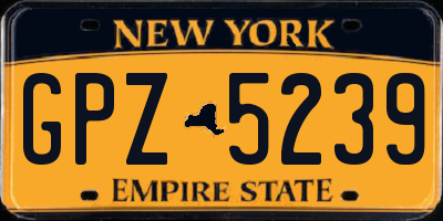 NY license plate GPZ5239