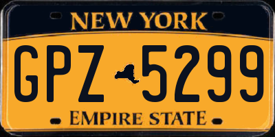 NY license plate GPZ5299