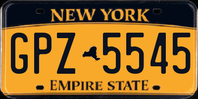 NY license plate GPZ5545
