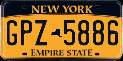 NY license plate GPZ5886