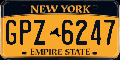 NY license plate GPZ6247