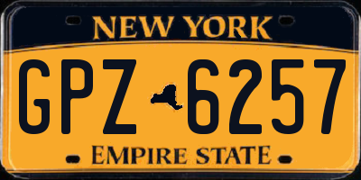 NY license plate GPZ6257