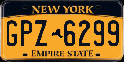 NY license plate GPZ6299