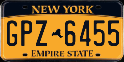 NY license plate GPZ6455